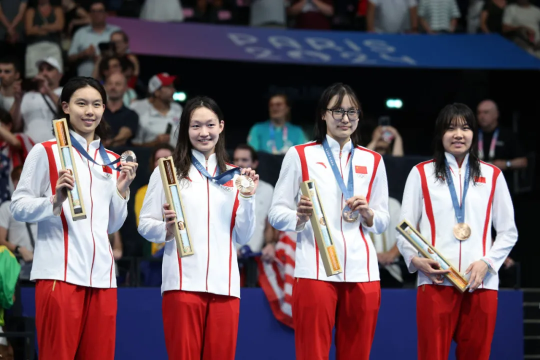 巴黎奥运会 | 祝贺！李冰洁携手队友斩获女子4x200米自由泳接力铜牌