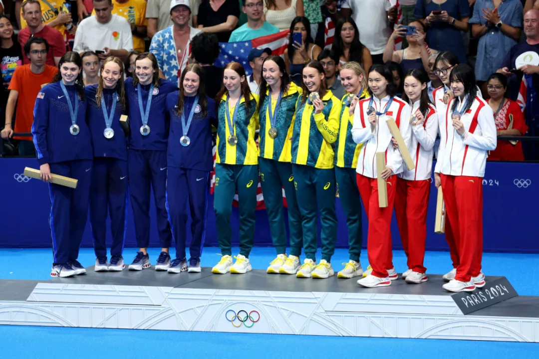 巴黎奥运会 | 祝贺！李冰洁携手队友斩获女子4x200米自由泳接力铜牌